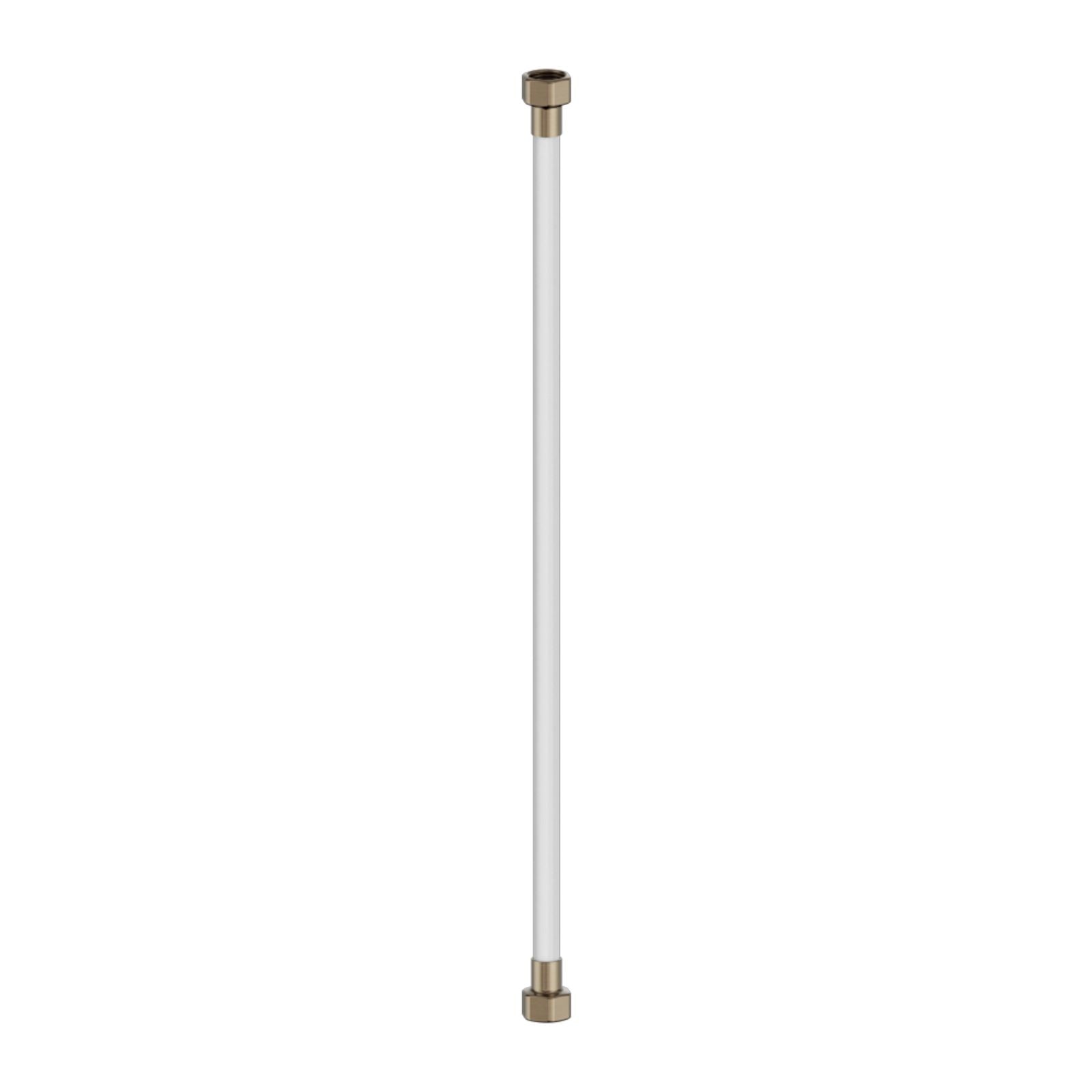 Nero 500mm flexible water connector hose with brushed bronze G1/2 female fittings, shown on a white background