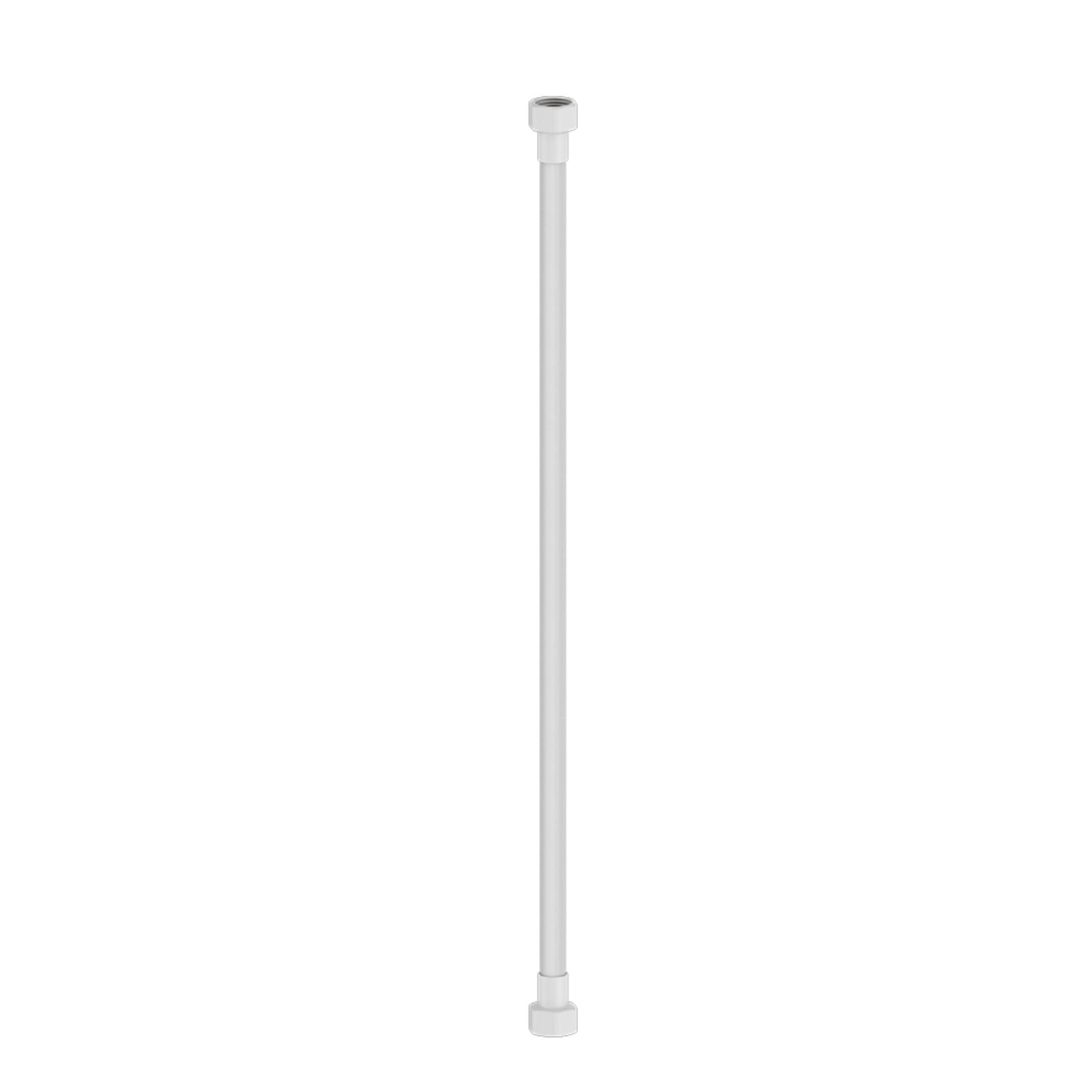 Nero 500mm flexible water connector hose in matte white with G1/2 female fittings, product on white background