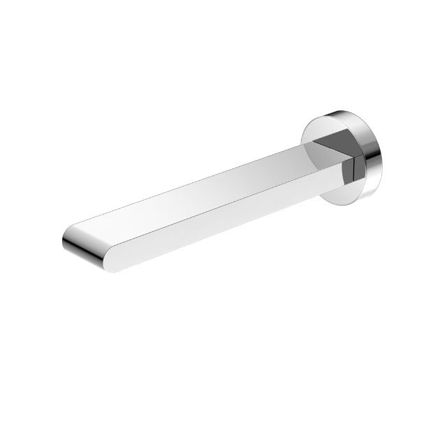 Nero Bianca fixed basin/bath spout in chrome, wall-mounted, with 200mm reach and round wall plate