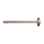 Nero Bianca fixed bath spout in brushed bronze, wall-mounted with round plate and long 240mm reach
