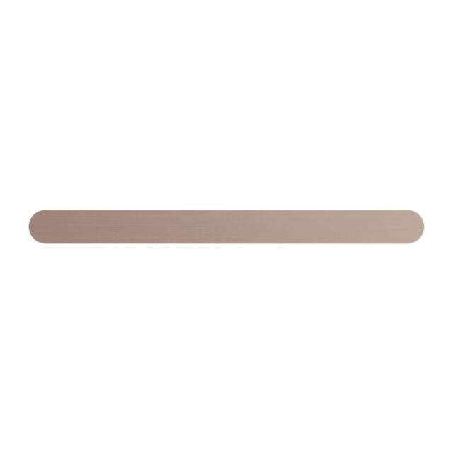 Nero Bianca hand towel rail in brushed bronze, slim rounded bar shown front-on on a white background
