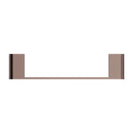 Nero Bianca brushed bronze hand towel rail, slim rectangular wall-mounted bathroom accessory on white background