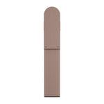 Nero Bianca Mid Tall Basin Mixer in brushed bronze, front view with tall rounded rectangular profile