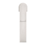 Nero Bianca mid tall basin mixer in brushed nickel, front view, with curved top and slim rectangular body
