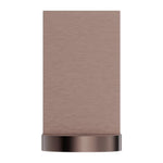 Nero Bianca robe hook in brushed bronze, front view, rectangular wall-mounted bathroom accessory