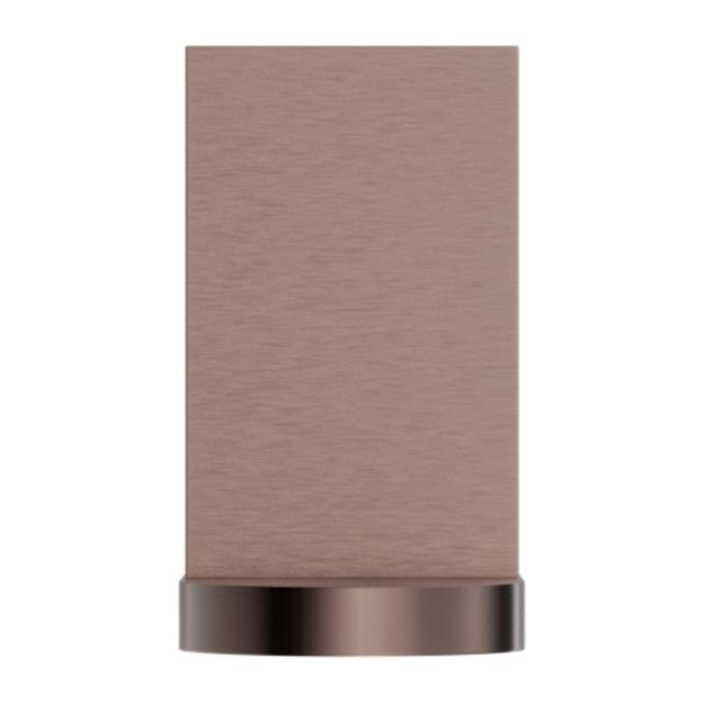 Nero Bianca robe hook in brushed bronze, front view, rectangular wall-mounted bathroom accessory