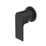 Nero Bianca shower mixer, matte black, 80mm round plate, single-lever wall mixer tap