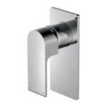 Nero Bianca chrome wall-mounted shower mixer with square backplate and curved lever handle