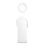 Nero Bianca chrome shower mixer with diverter and separate round back plate, wall-mounted tap in modern curved design
