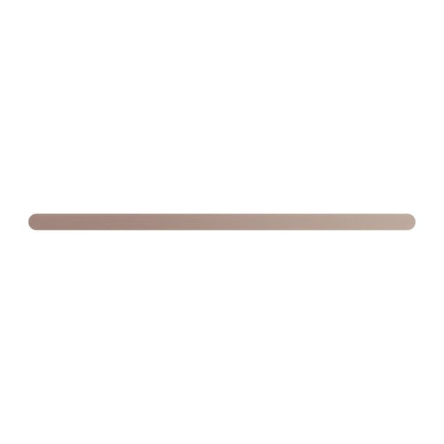 Nero Bianca 600mm single towel rail in brushed bronze, shown front on against a white background