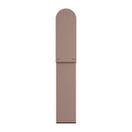 Nero Bianca tall basin mixer in brushed bronze, front view with rounded top and slim rectangular body