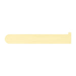 Nero Bianca toilet roll holder in brushed gold, slim wall-mounted bathroom accessory on white background