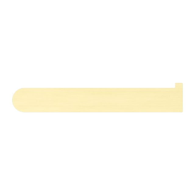 Nero Bianca toilet roll holder in brushed gold, slim wall-mounted bathroom accessory on white background