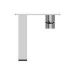 Nero Bianca wall basin/bath mixer in chrome, wall-mounted with 187mm spout and slim rectangular backplate