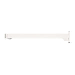 Nero Ecco fixed bath spout in brushed nickel, wall-mounted side view with slim rectangular plate
