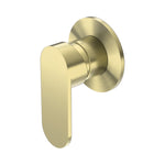 Nero Ecco Shower Mixer 80mm Round Plate Brushed Gold