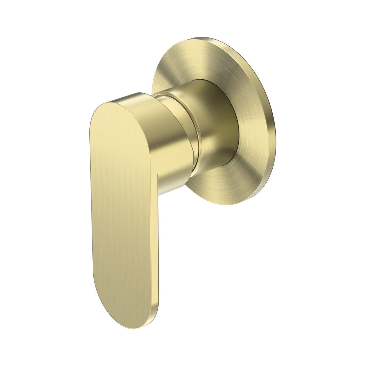Nero Ecco Shower Mixer 80mm Round Plate Brushed Gold