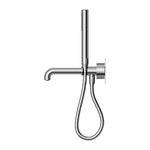 Nero Kara progressive shower system with 250mm spout in chrome, wall-mounted with hand shower and hose view