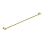 Nero Mecca Care 1200mm grab rail in brushed gold, slim 25mm stainless steel bathroom grab bar with round wall mounts
