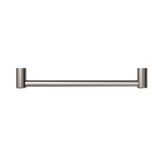 Nero Mecca Care 450mm grab rail, brushed nickel finish, straight horizontal bathroom support bar