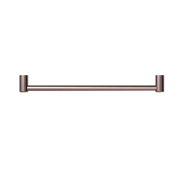 Nero Mecca Care 600mm grab rail in brushed bronze, straight 25mm bathroom handrail on white background