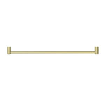 Nero Mecca Care 900mm grab rail in brushed gold, shown front-on as a straight bathroom safety rail.