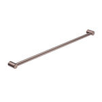 Nero Mecca Care 1200mm grab rail in brushed bronze, straight stainless steel bathroom support bar with round wall mounts