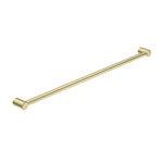 Nero Mecca Care 1200mm grab rail in brushed gold, long straight bathroom grab bar with round wall mounts