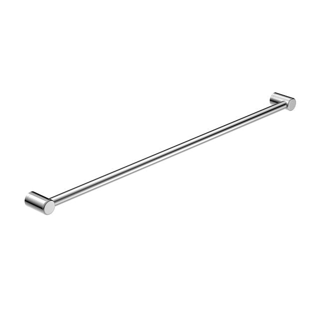 Nero Mecca Care 1200mm chrome grab rail, 32mm stainless steel bathroom support bar on white background