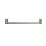 Nero Mecca Care 600mm grab rail in brushed nickel, straight wall-mounted bathroom safety rail with round ends