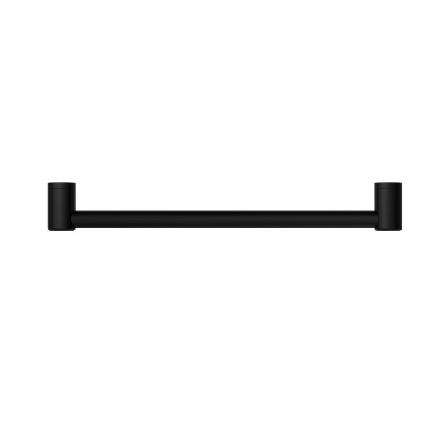 Nero Mecca Care 600mm matte black grab rail with 32mm round bar and wall brackets on each end