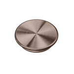 Nero Mecca Care 32mm grab rail cap in brushed bronze, round stainless steel bathroom accessory on white background