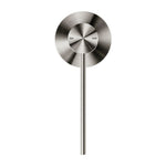 Nero Mecca Care wall-mounted shower mixer in brushed nickel with round plate and lever handle