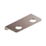 Nero Mecca brushed bronze double soap bottle holder, rectangular wall shelf with two round openings