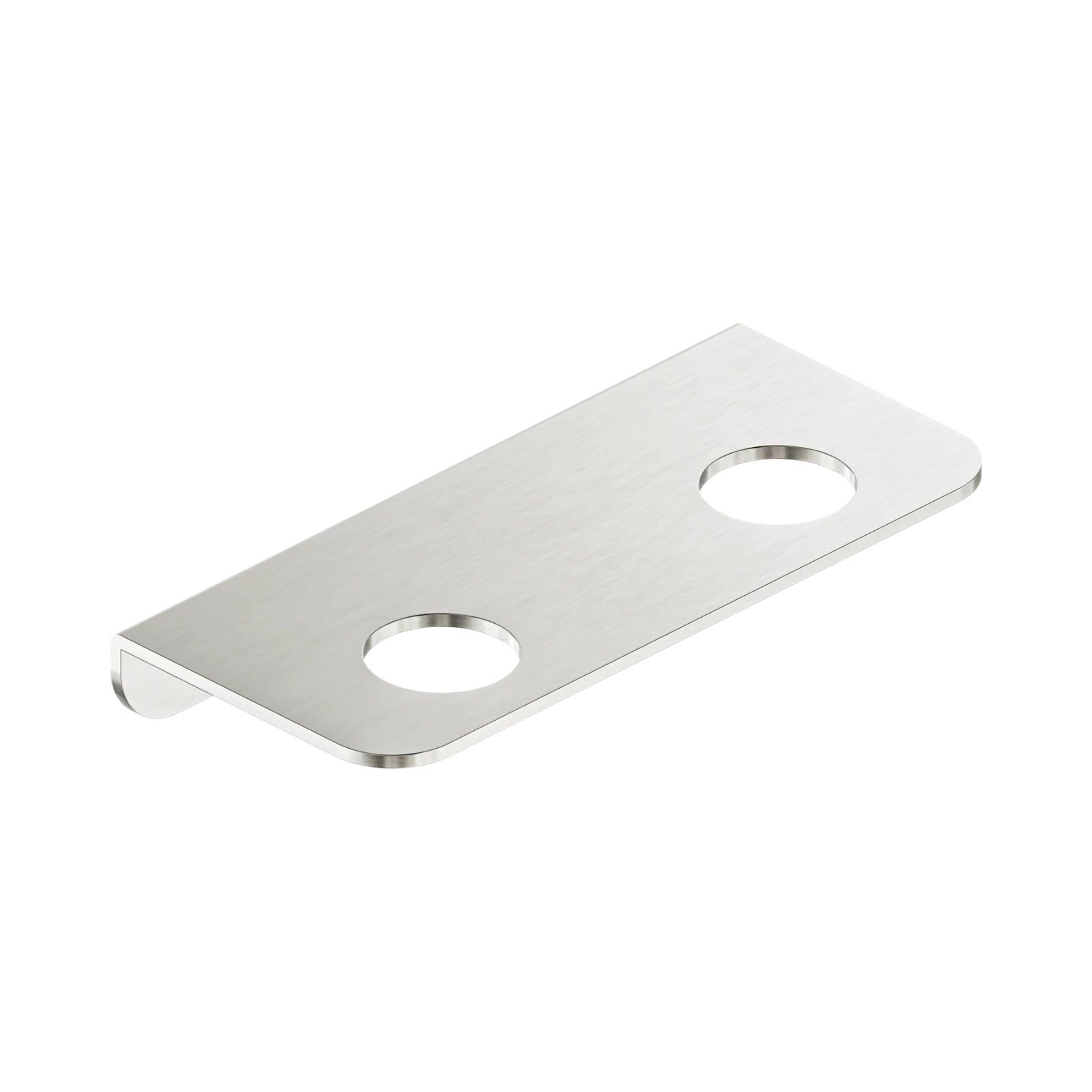 Nero Mecca brushed nickel double soap bottle holder, stainless steel wall-mounted bathroom accessory with two circular openings