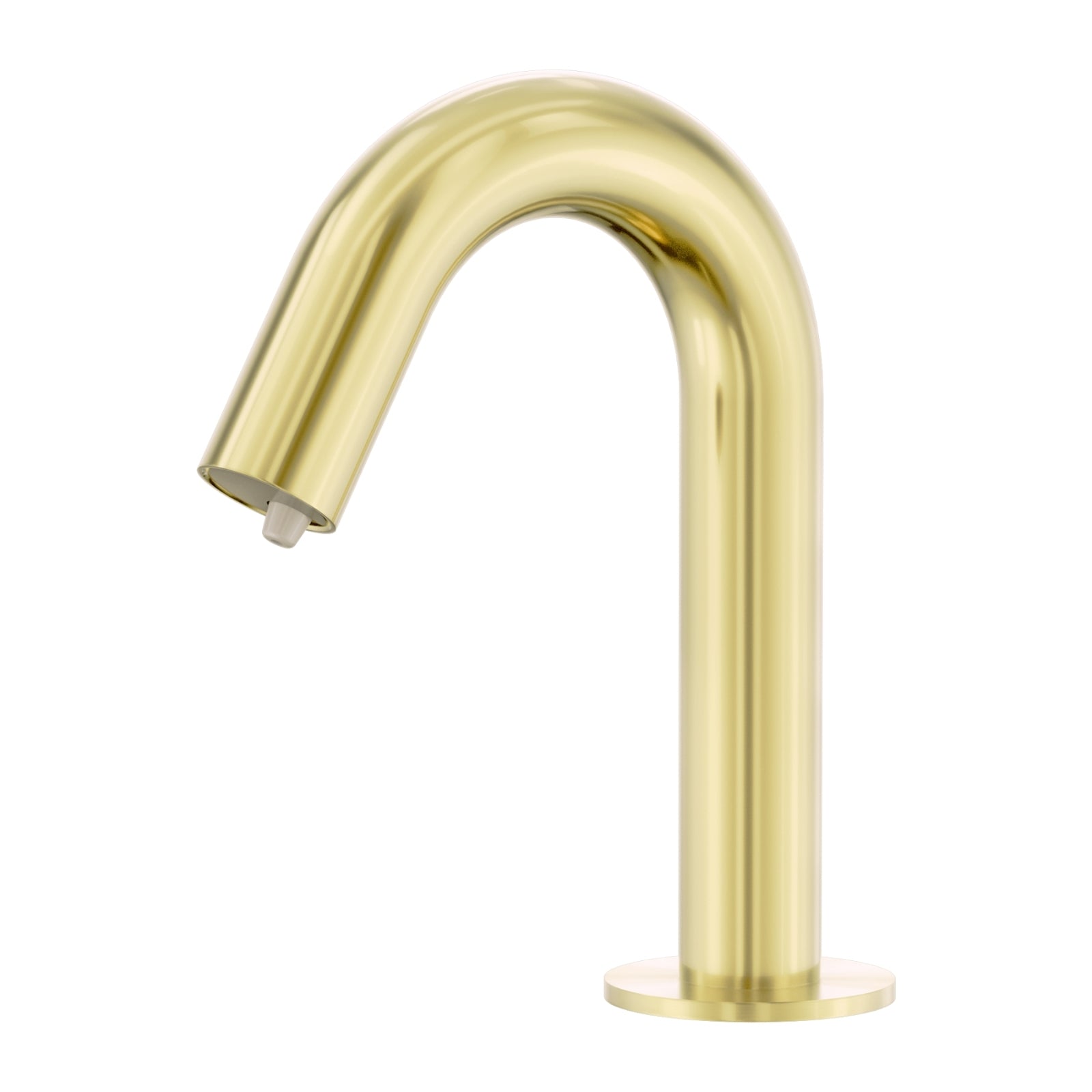 Nero Mecca hob mounted sensor soap dispenser in brushed gold, shown in a product shot on white background