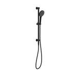 Nero Mecca shower rail with hand shower, matte black wall-mounted rail shower with hose and adjustable holder