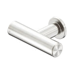 Nero Mecca brushed nickel T-pull cabinet handle in stainless steel, shown in a close-up product view on white background
