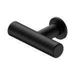 Nero Mecca matte black T-pull cabinet handle with round base, shown on white background