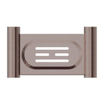 Nero New Mecca wall-mounted soap dish holder in brushed bronze, front view with concealed fixings