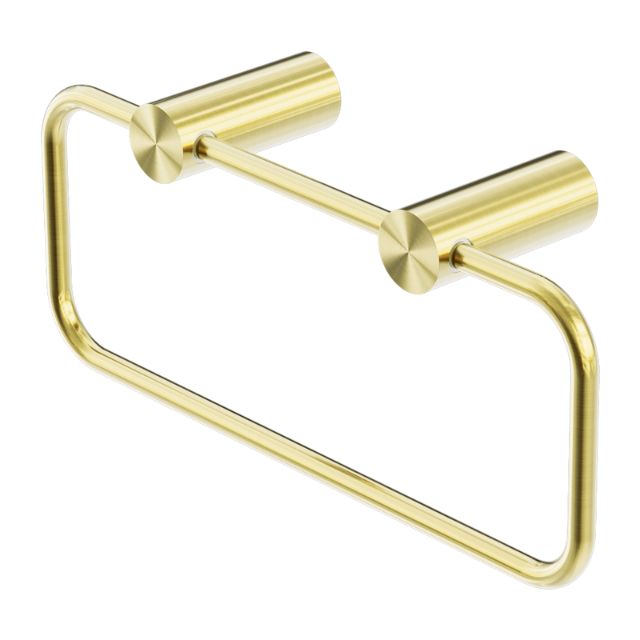 Nero New Mecca towel ring in brushed gold, wall-mounted bathroom hand towel holder
