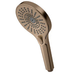 Nero Opal brushed bronze hand shower with oval head and slide button, shown on white background