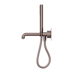 Nero Opal brushed bronze wall-mounted progressive shower system with 230mm spout and handheld shower hose