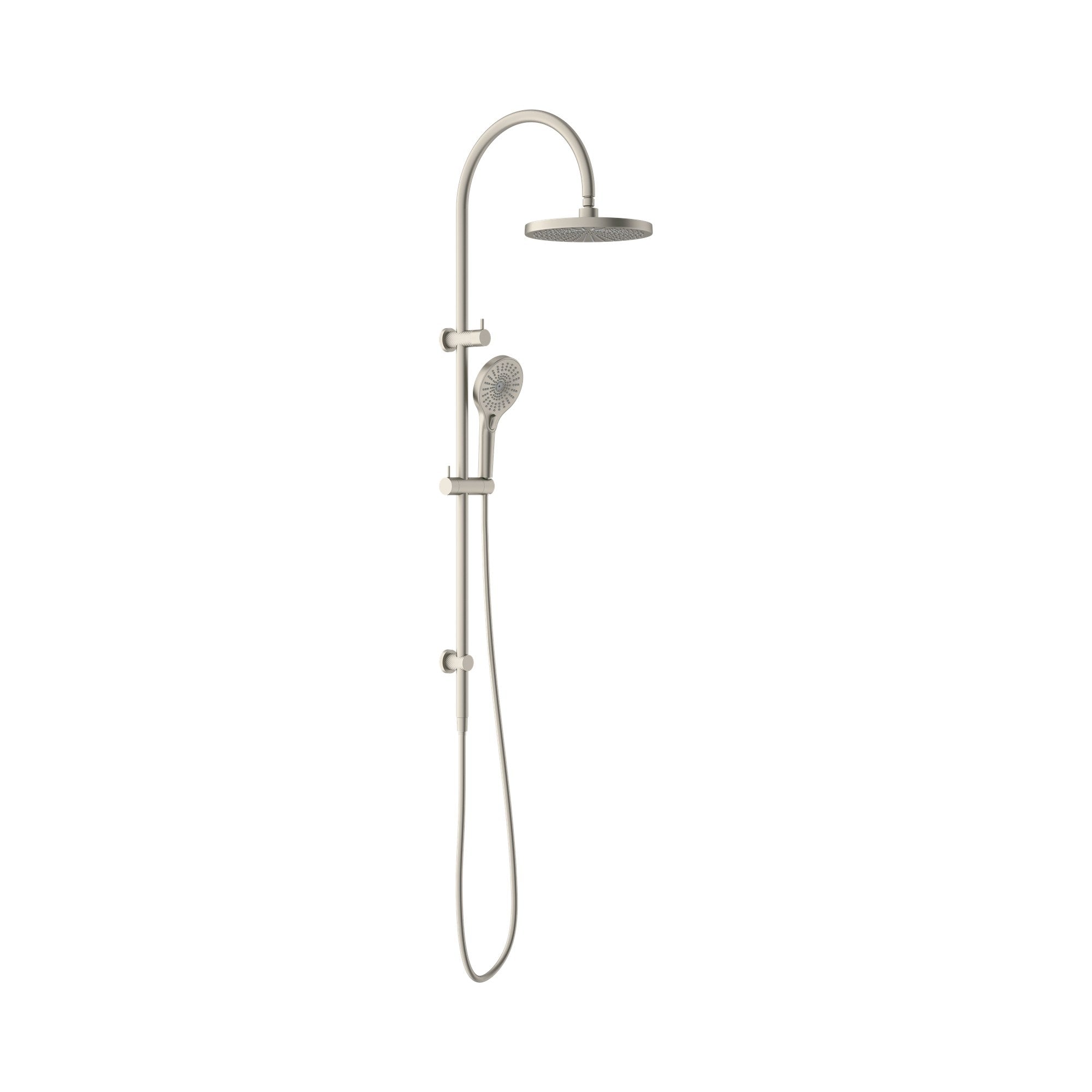 Nero Opal Twin Shower Brushed Nickel