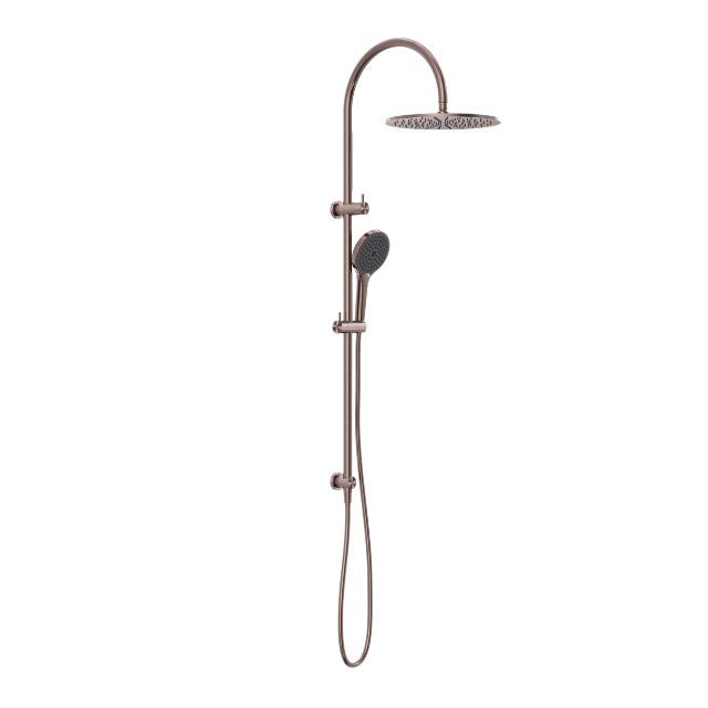 Nero Opal Twin Shower With Air Shower II Brushed Bronze