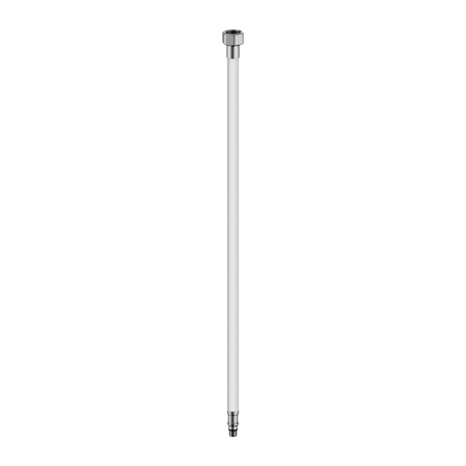 Nero Premium chrome flexible mixer tap hose with brass fittings, shown as a single hose on a white background