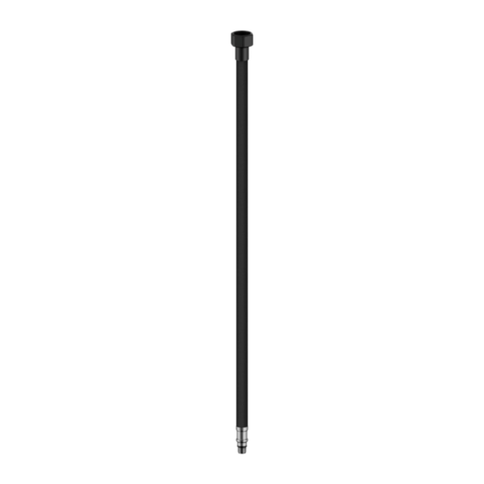 Nero Premium flexible mixer tap hose pair in matte black, isolated on white background