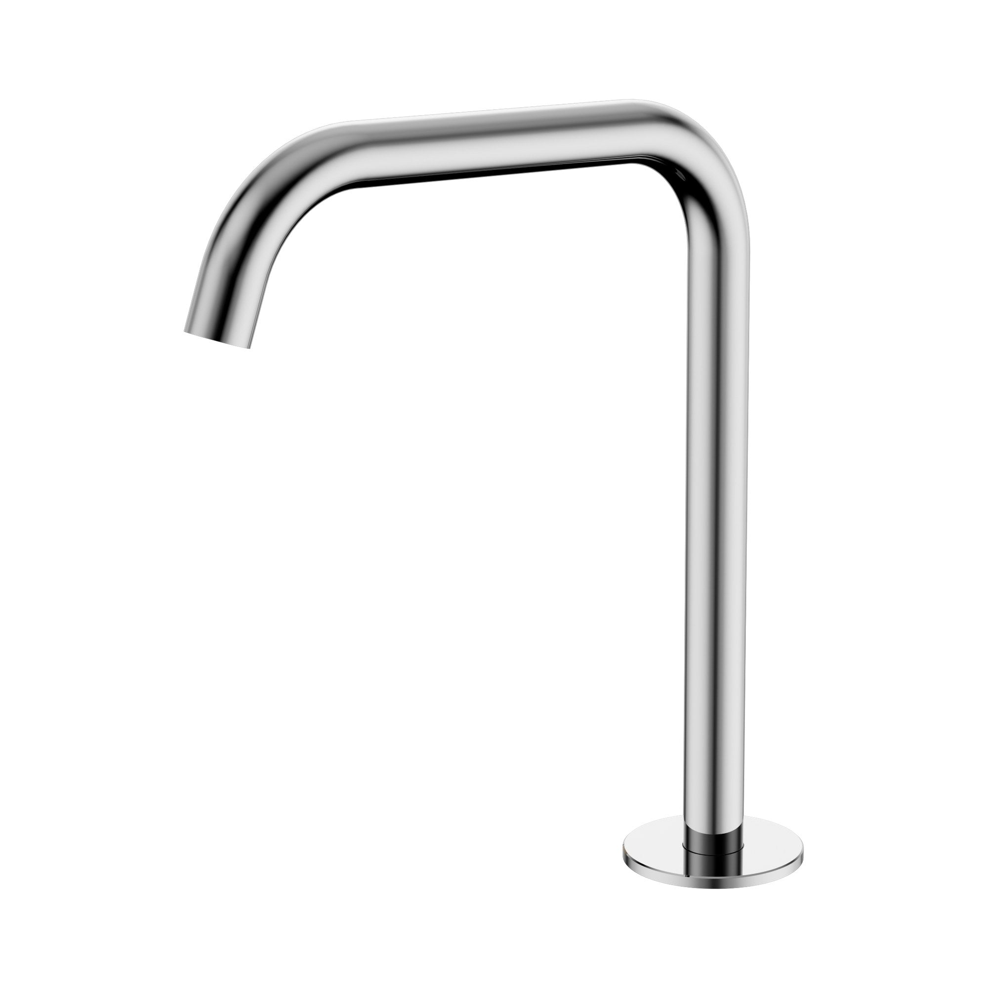 Nero Serenity chrome bath/kitchen spout, hob mounted with curved swivel outlet