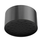 Nero Serenity ceiling shower head in gun metal, round flush-mounted design with single spray nozzle face