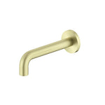 Nero X Plus wall basin spout, brushed gold, 180mm, wall-mounted with round backplate